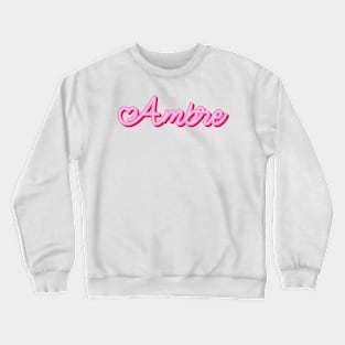 Ambre name pink heart Crewneck Sweatshirt